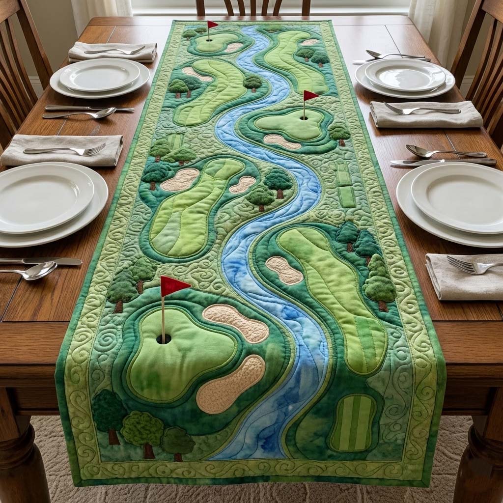 Golf Rhythm Quilted Table Runner GFTOYC3073