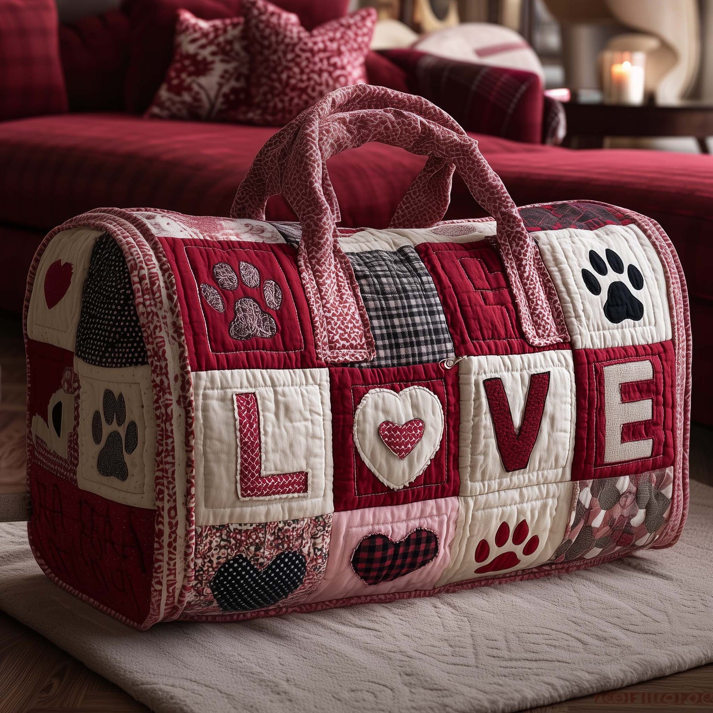 Paw Love Quilted Duffle Bag GFTOYC3081