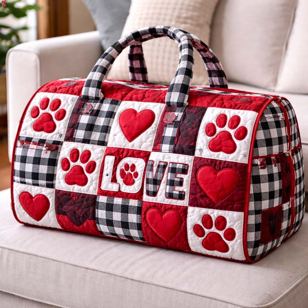 Paw Love Quilted Duffle Bag GFTOYC3083