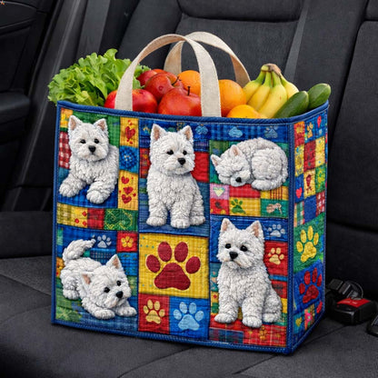 Westie Charm Quilted Shopping Bag GFTOYC3149