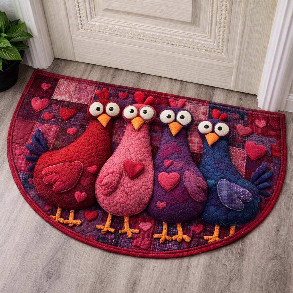 Cheeky Chicken Quilted Welcome Mat GFTOYC3164