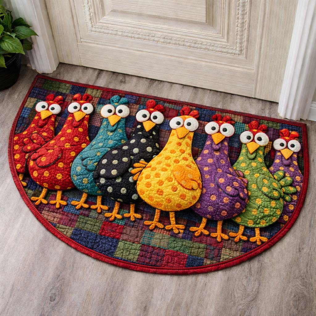 Cheeky Chicken Quilted Welcome Mat GFTOYC3166