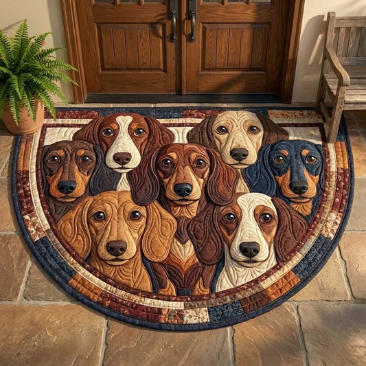 Dachsy Love Quilted Welcome Mat GFTOYC3188