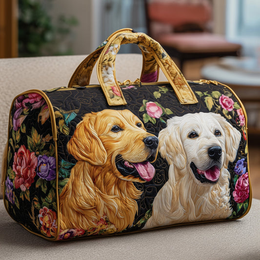 Golden Retriever Couple Quilted Duffle Bag GFTOYC332