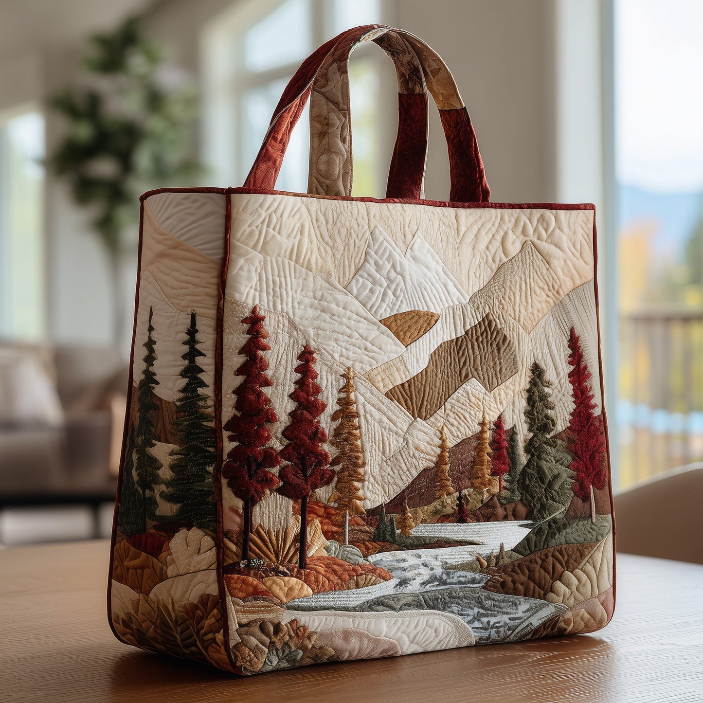 Forest Landscape Quilted Tote Bag GFTOYC345