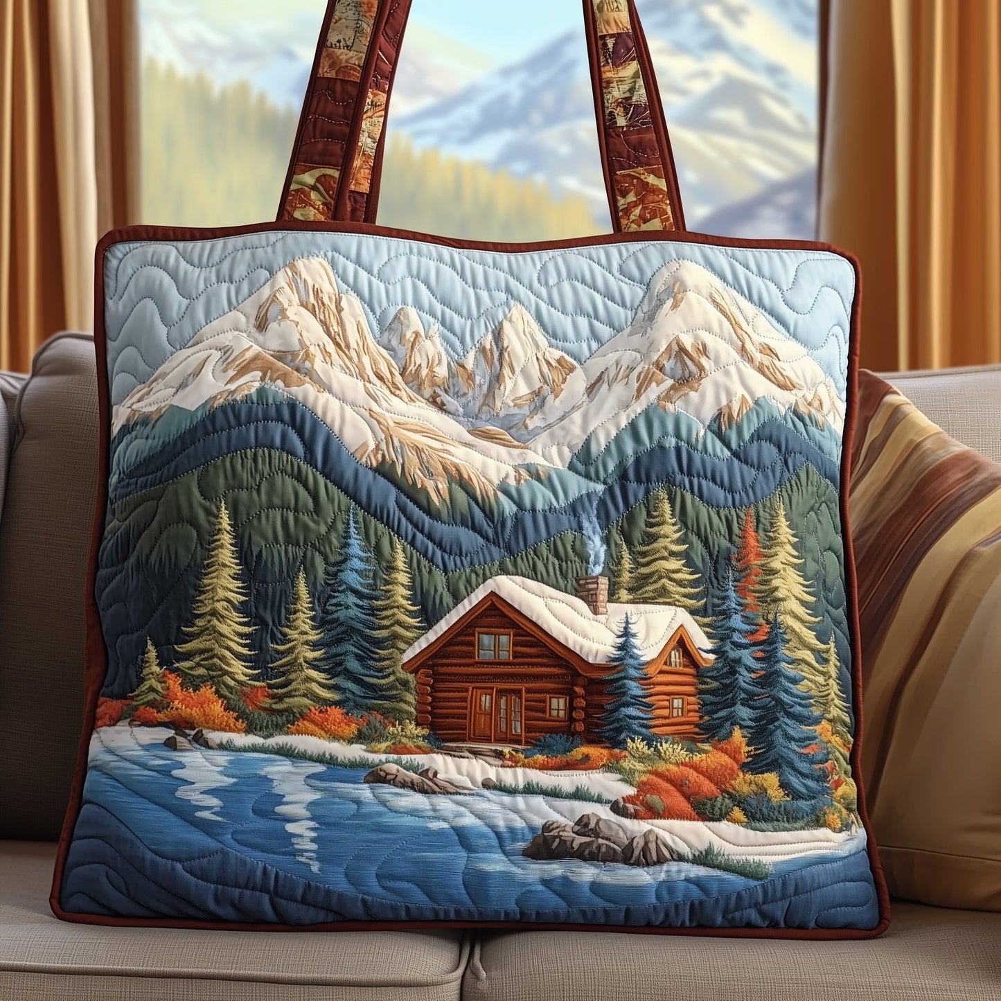 Forest Landscape Quilted Tote Bag GFTOYC347