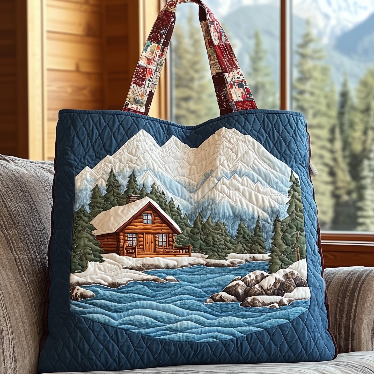 Forest Landscape Quilted Tote Bag GFTOYC348