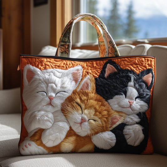 Adorable Cat Quilted Tote Bag GFTOYC363