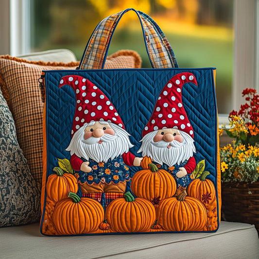 Pumpkin Gnomes Quilted Tote Bag GFTOYC397