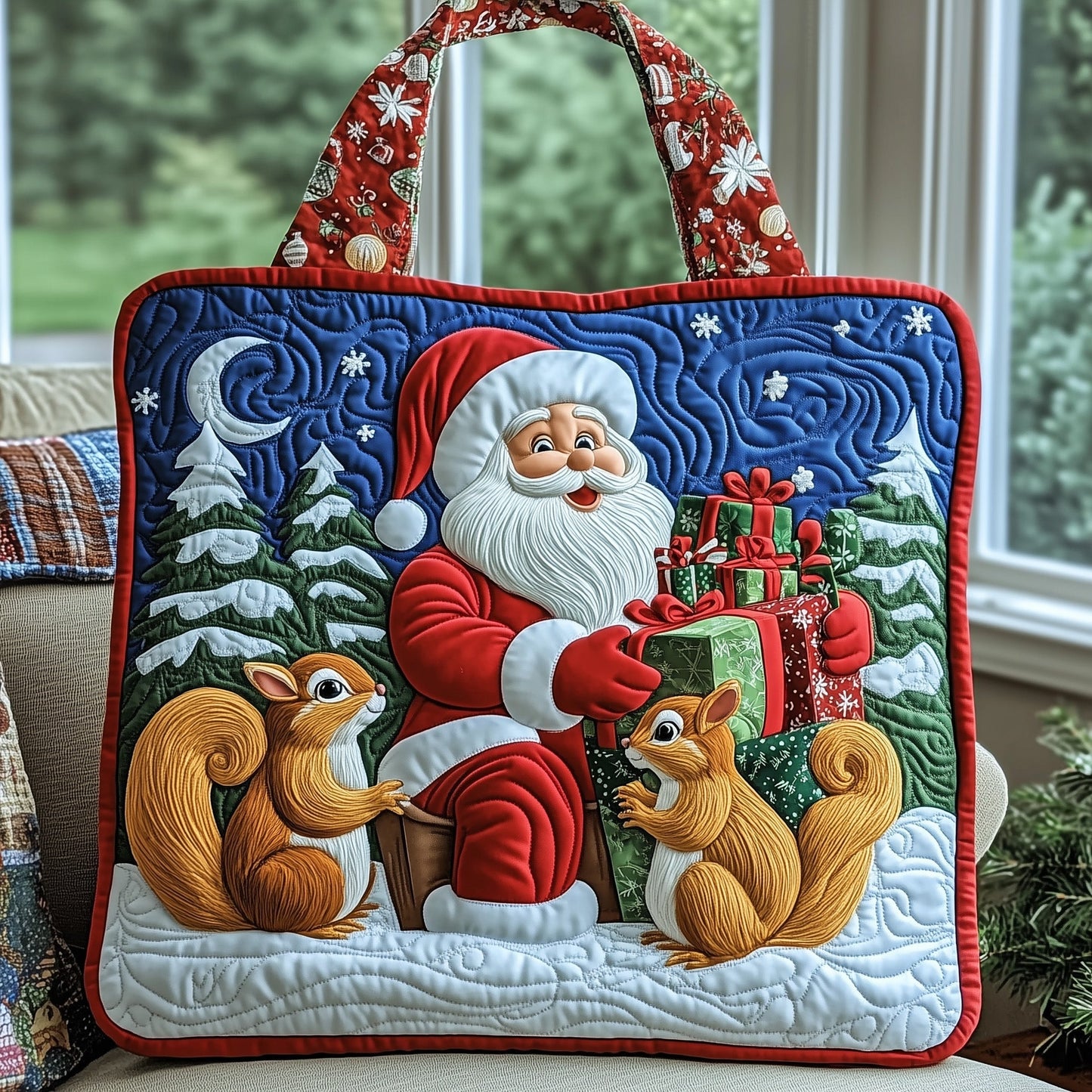 Santa Claus Quilted Tote Bag GFTOYC405