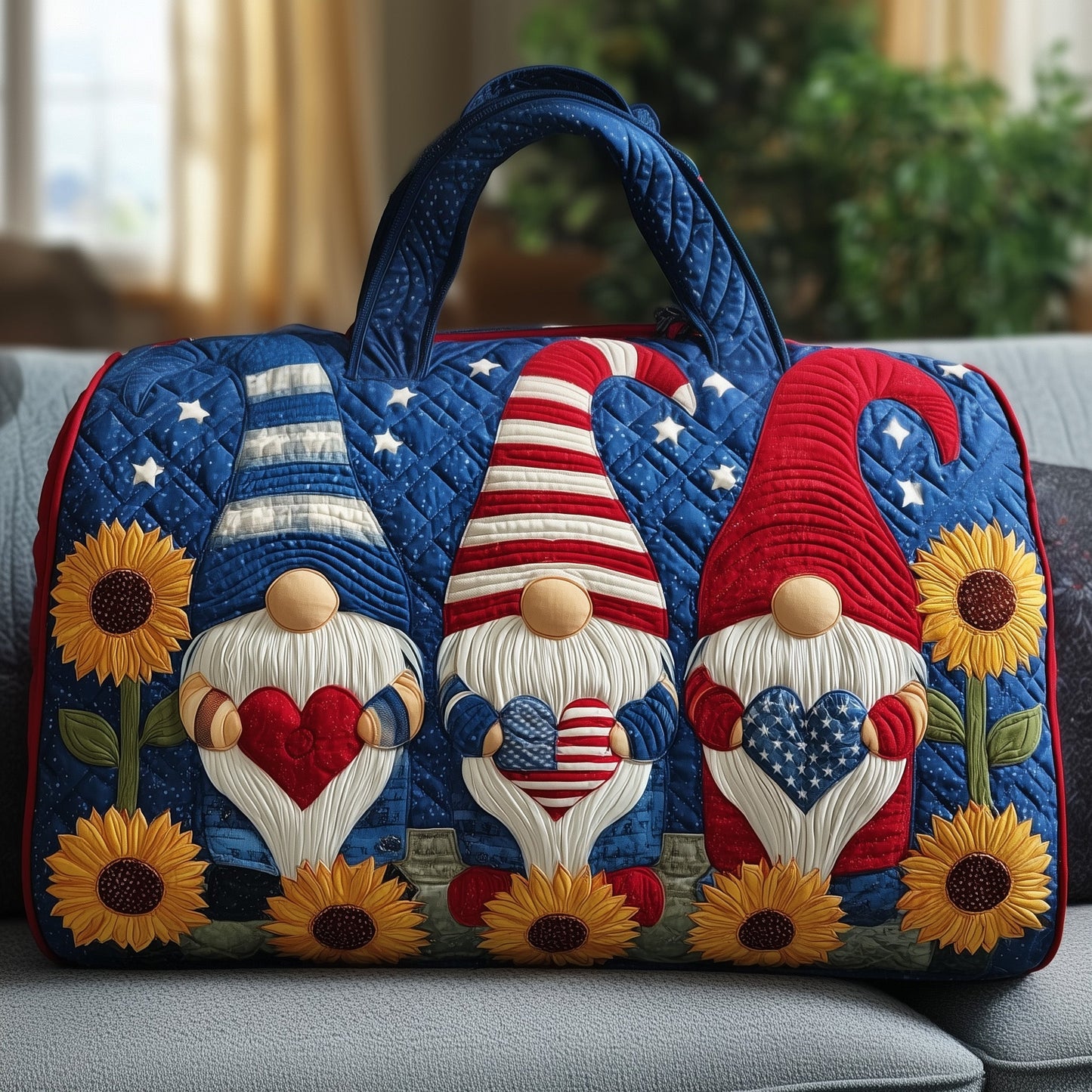 America Gnomes Quilted Duffle Bag GFTOYC416