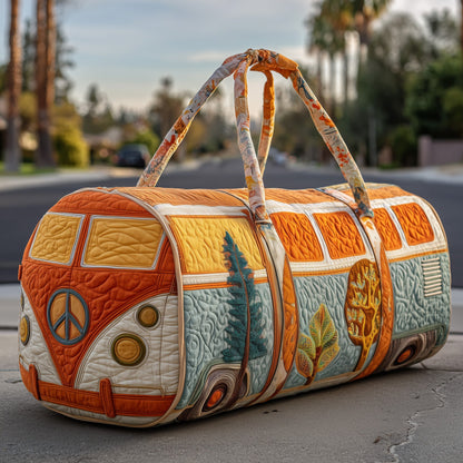 Hippie Van Autumn Quilted Duffle Bag GFTOYC43