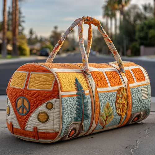 Hippie Van Autumn Quilted Duffle Bag GFTOYC43