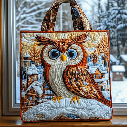 Winter Owl Quilted Tote Bag GFTOYC448