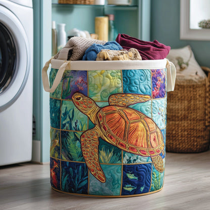Turtle Ocean Quilted Laundry Basket GFTOYC477