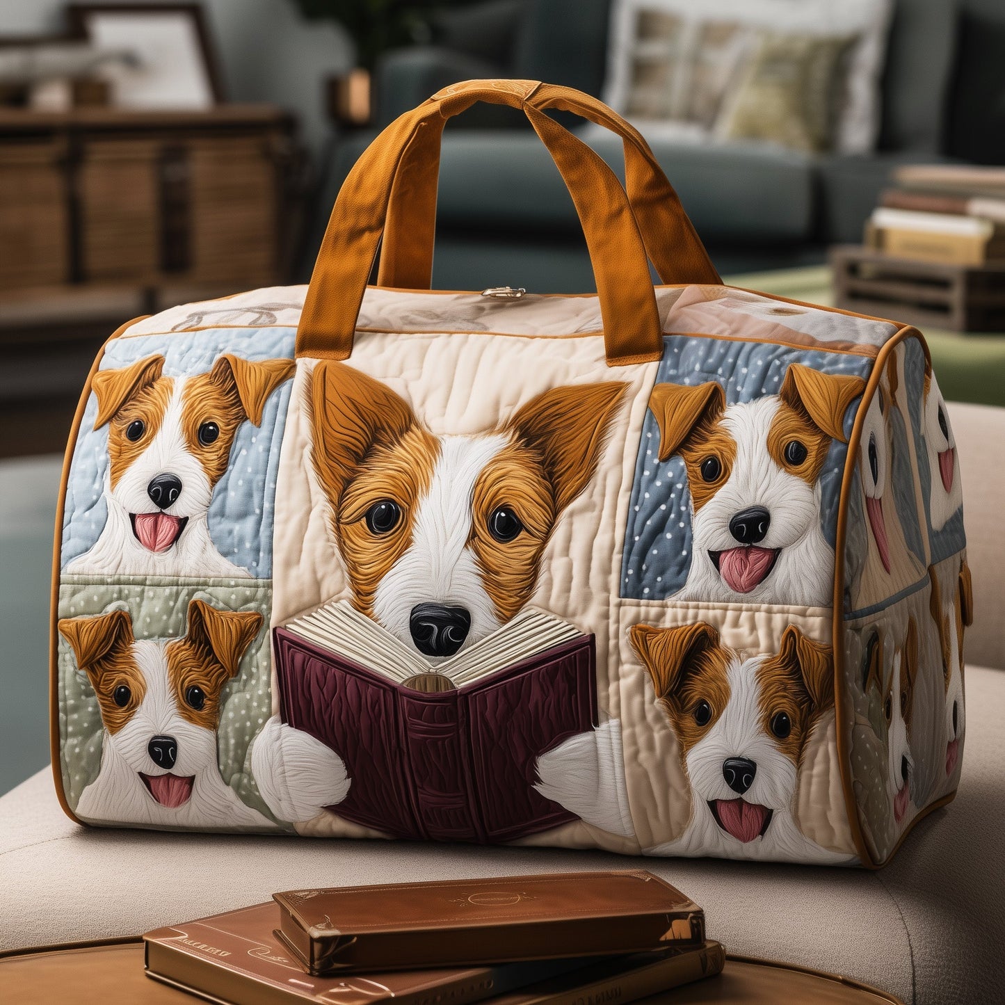Adorable Jack Russell Quilted Duffle Bag GFTOYC47