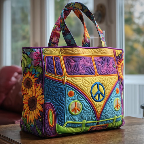 Hippie Van Journey Quilted Tote Bag GFTOYC483