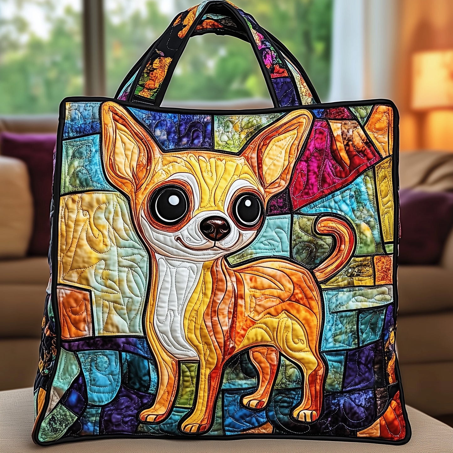 Adrorable Chihuahua Quilted Tote Bag GFTOYC495
