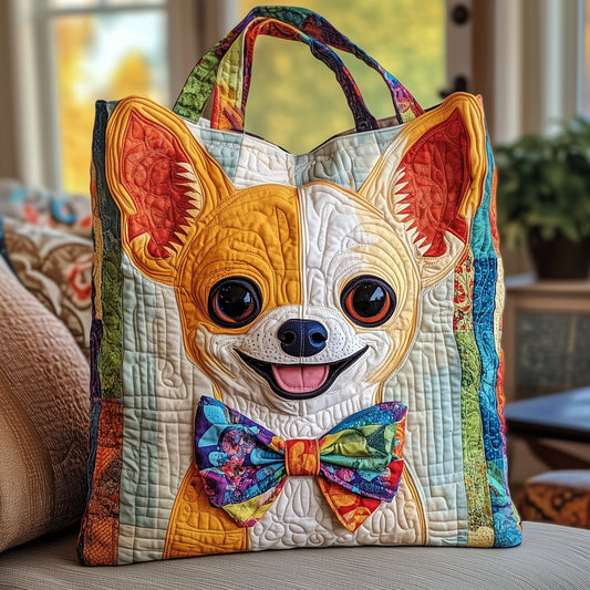 Adrorable Chihuahua Quilted Tote Bag GFTOYC497