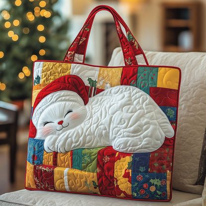 Christmas Cat Quilted Tote Bag GFTOYC525
