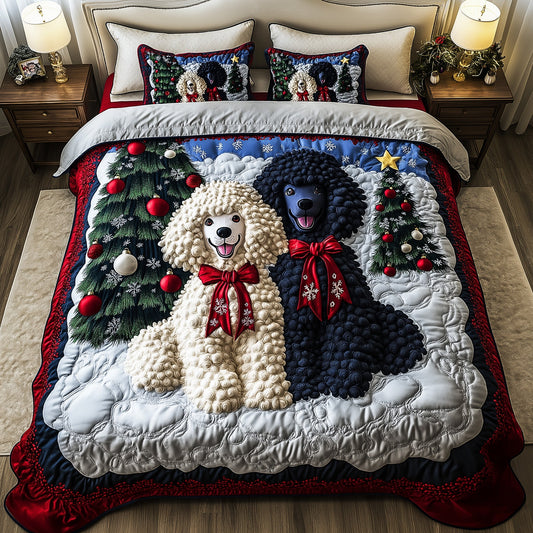 Christmas Poodle Duvet Cover Set GFTOYC532