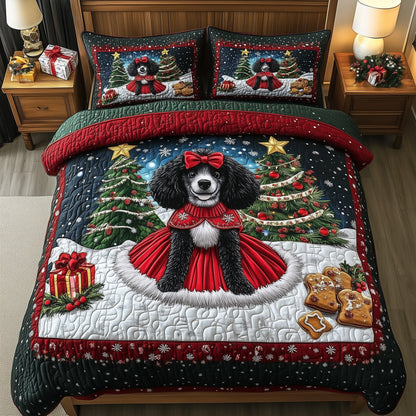 Christmas Poodle Duvet Cover Set GFTOYC533