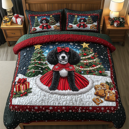 Christmas Poodle Duvet Cover Set GFTOYC533