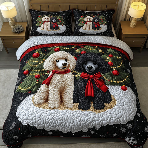 Christmas Poodle Duvet Cover Set GFTOYC534