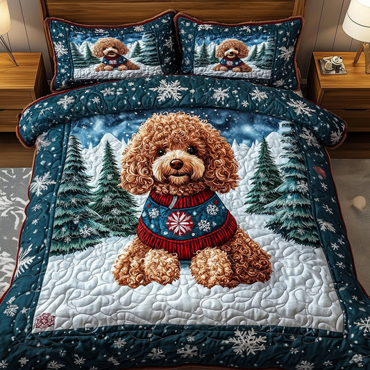 Christmas Poodle Duvet Cover Set GFTOYC535