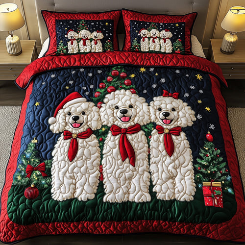 Christmas Poodle Duvet Cover Set GFTOYC537