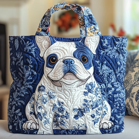Adorable Bulldog Quilted Tote Bag GFTOYC552
