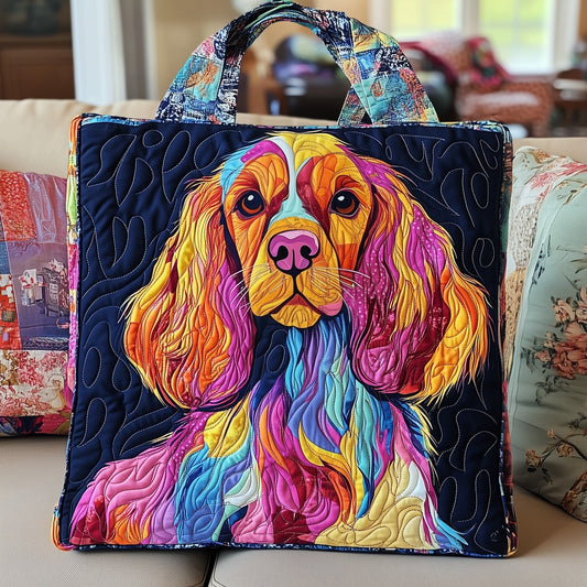 Colorful Cocker Spaniel Quilted Tote Bag GFTOYC577