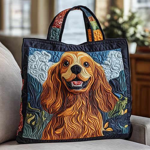 Smiling Cocker Spaniel Quilted Tote Bag GFTOYC579