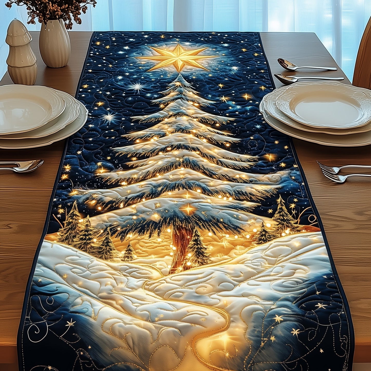 Evergreen Quilted Table Runner GFTOYC599