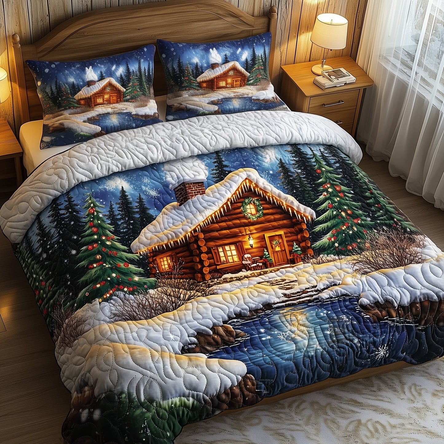 Winter Cabin Duvet Cover Set GFTOYC604