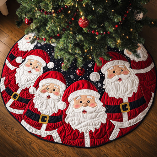 Joyful Santa Quilted Tree Skirt GFTOYC620