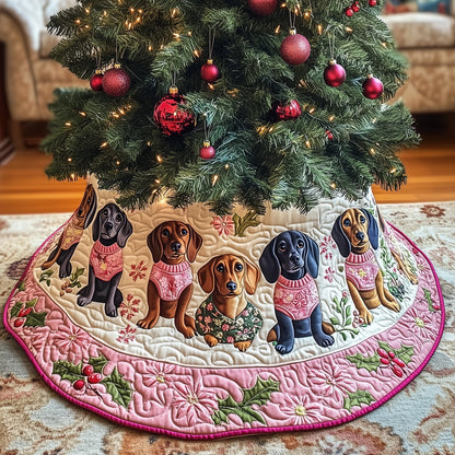 Adorable Dachshund Quilted Tree Skirt GFTOYC627