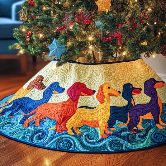 Adorable Dachshund Quilted Tree Skirt GFTOYC630
