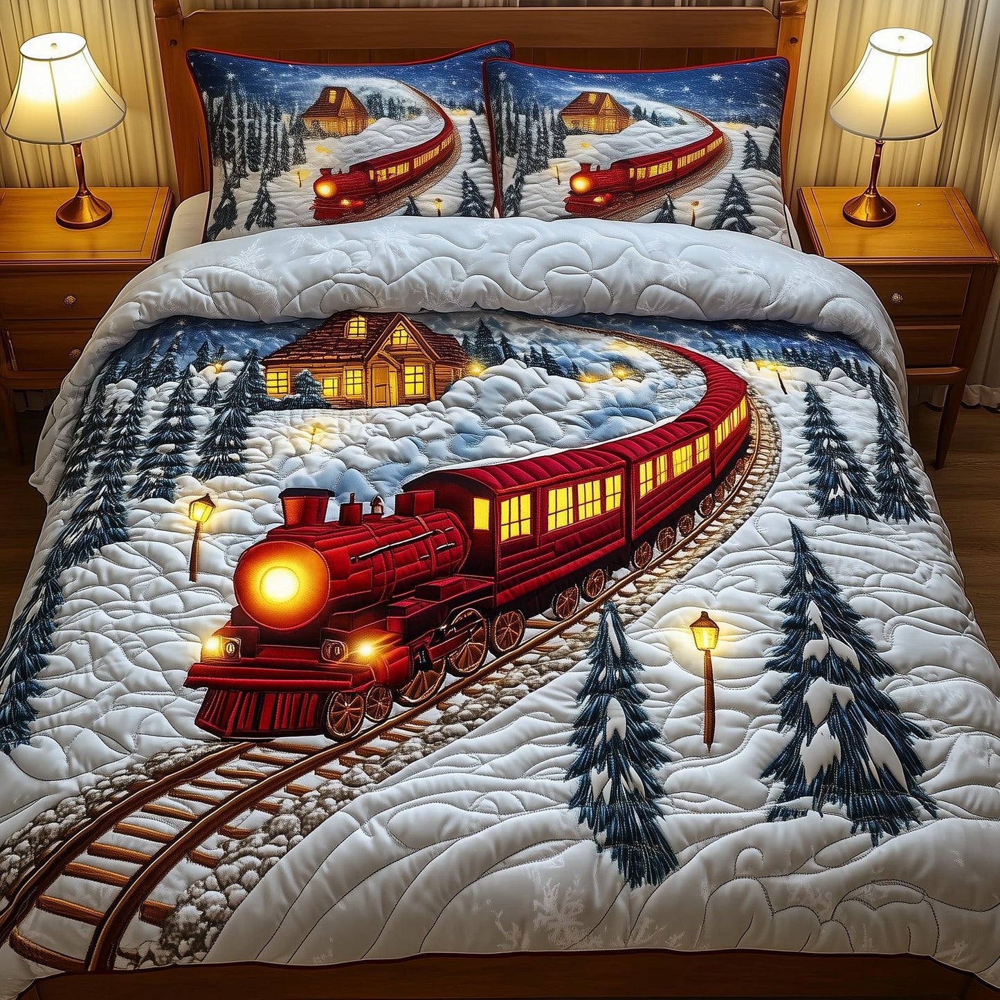 Winter Railway Duvet Cover Set GFTOYC631