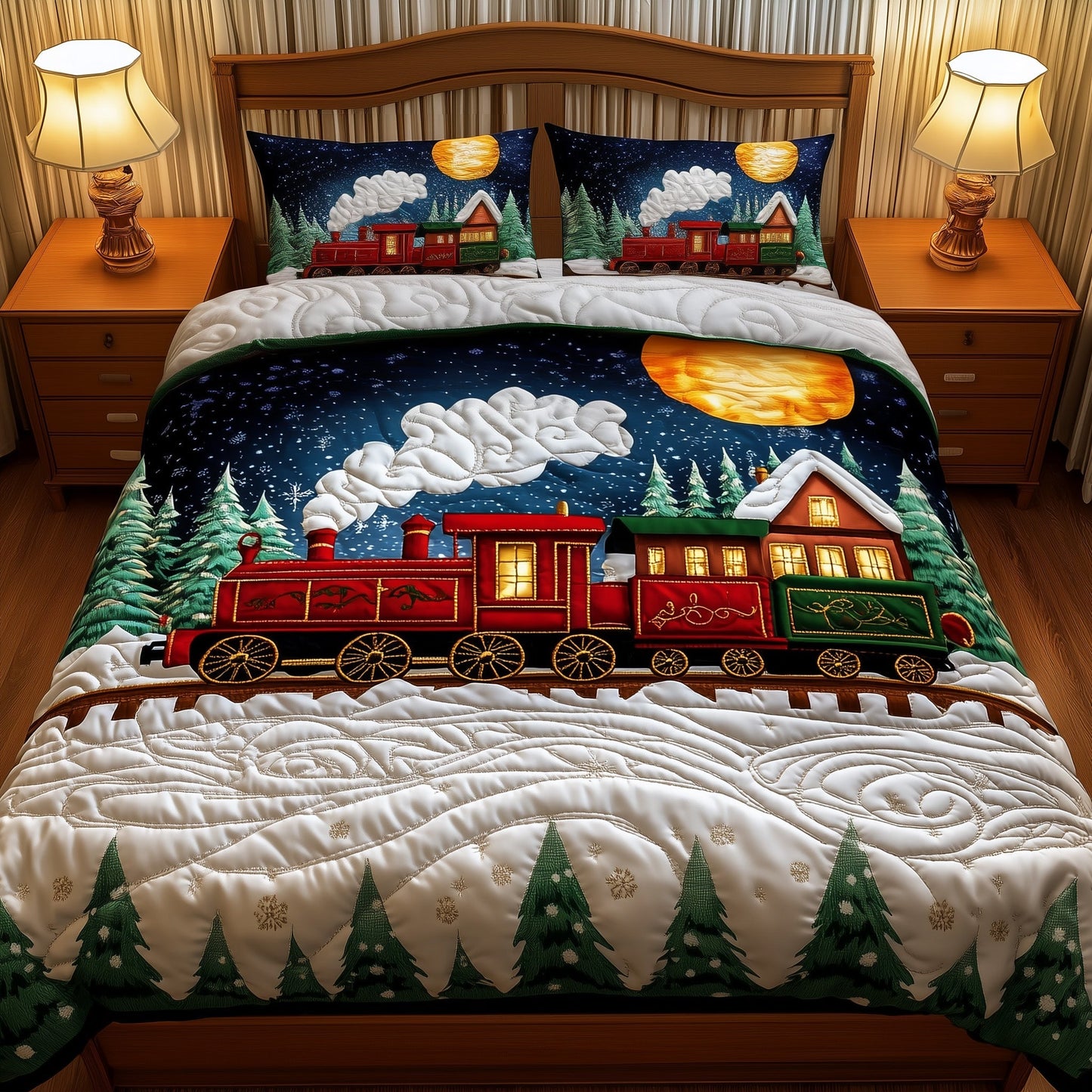 Winter Railway Duvet Cover Set GFTOYC633