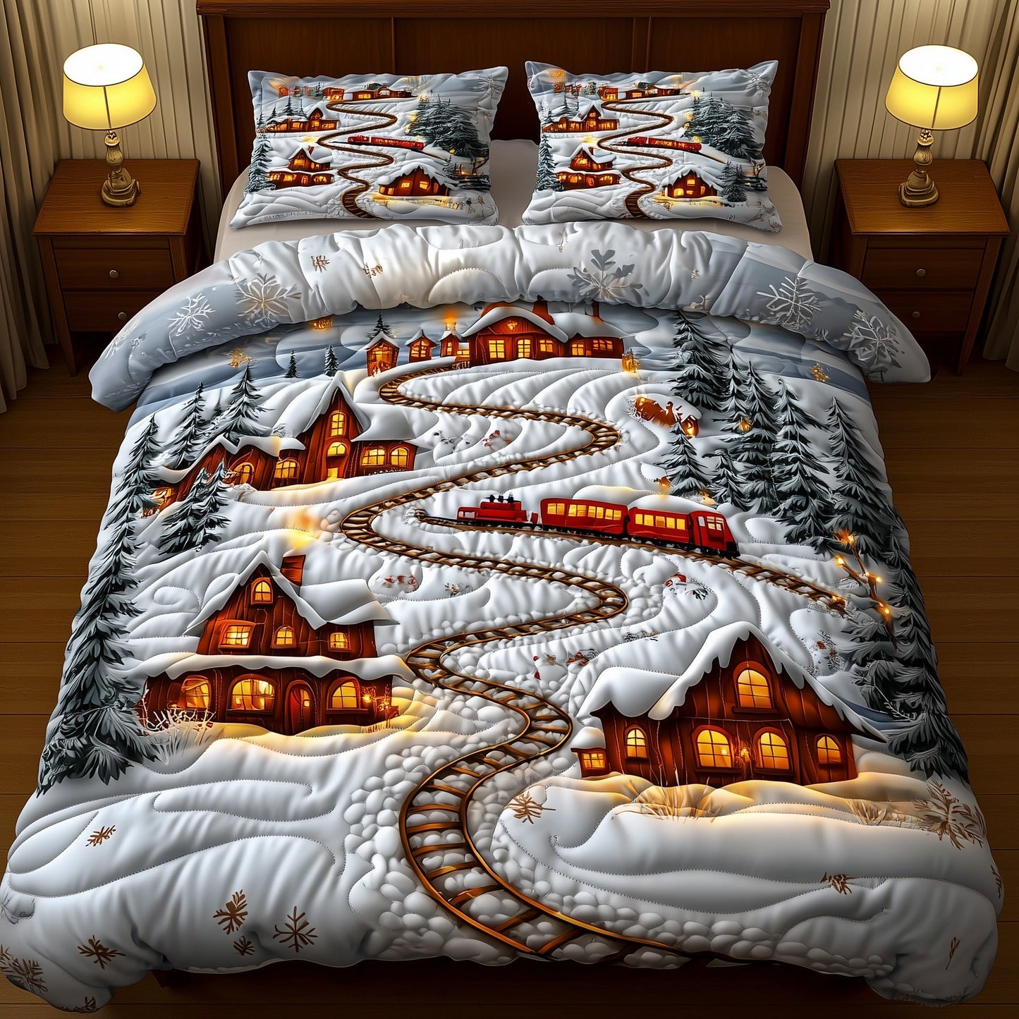 Winter Railway Duvet Cover Set GFTOYC634