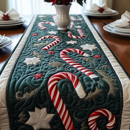 Candy Cane Quilted Table Runner GFTOYC642