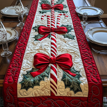 Candy Cane Quilted Table Runner GFTOYC643