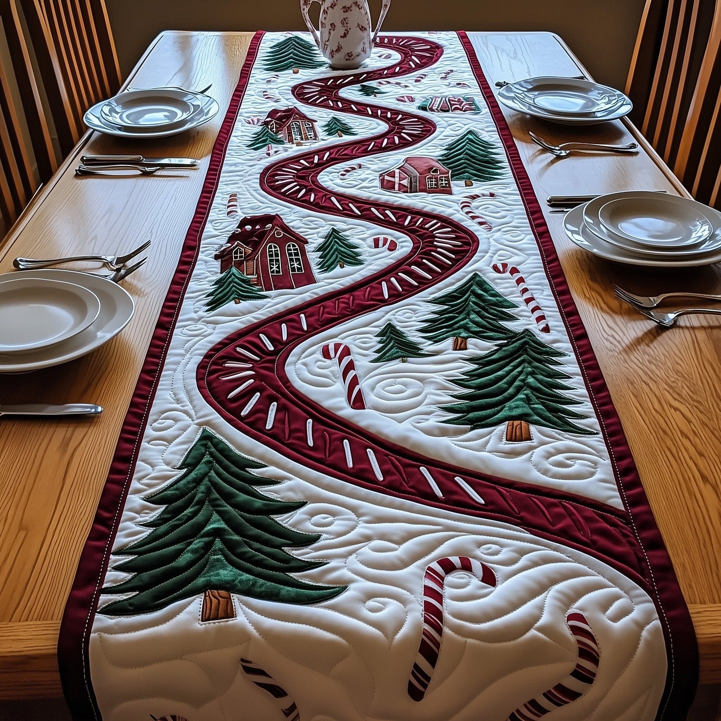 Candy Road Quilted Table Runner GFTOYC646