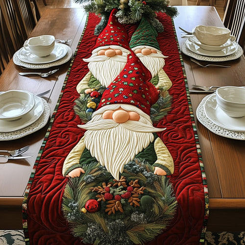 Christmas Gnome Quilted Table Runner GFTOYC648