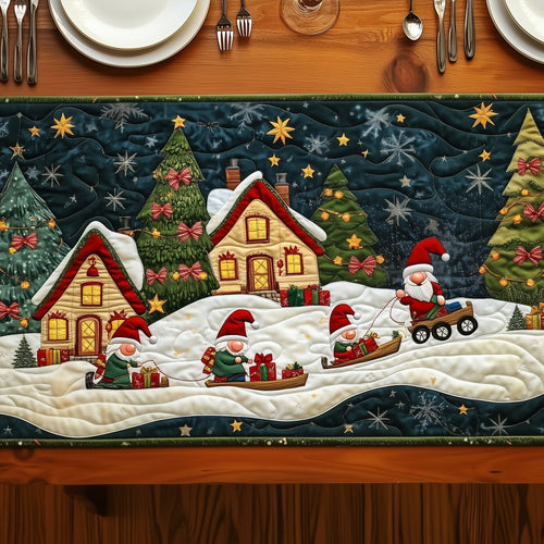 Christmas Gnome Quilted Table Runner GFTOYC650