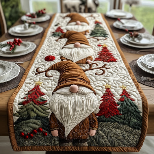Christmas Gnome Quilted Table Runner GFTOYC651