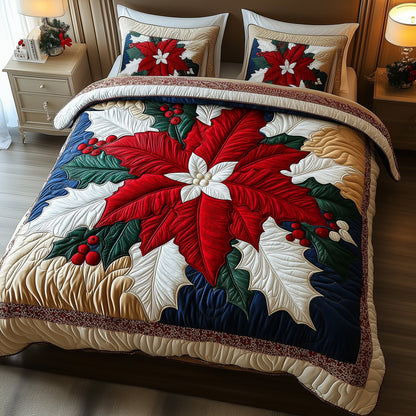 Elegant Poinsettia Duvet Cover Set GFTOYC681