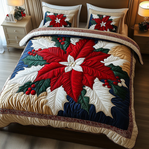 Elegant Poinsettia Duvet Cover Set GFTOYC681