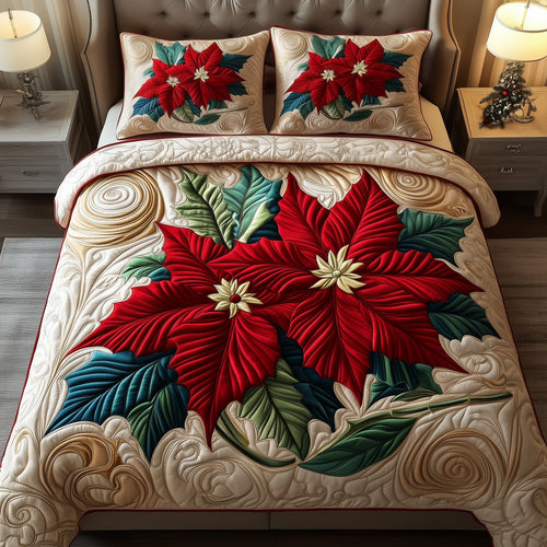 Elegant Poinsettia Duvet Cover Set GFTOYC683